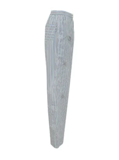 Striped Pants with Embroidery