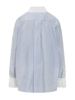Striped Shirt with Asymmetric Hem