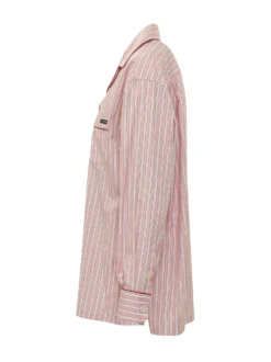 Striped Shirt with Collar and Pocket