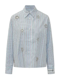 Striped Shirt with Embellishments