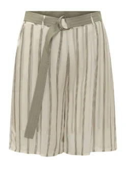 Striped Shorts with Belt