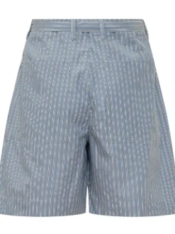 Striped Shorts with Self Tie Belt