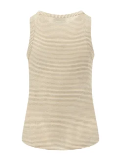 Striped Sleeveless Knit Top
