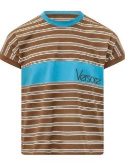 Striped T-shirt with Logo
