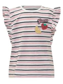 Striped T-shirt with Ruffles