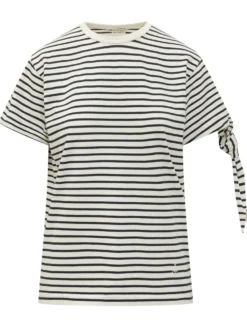 Striped T-Shirt with Sleeve Knot