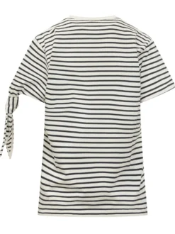 Striped T-Shirt with Sleeve Knot