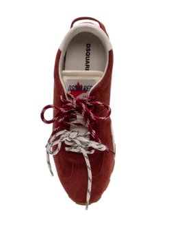 Suede Sneakers with Contrast Laces
