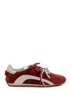 Suede Sneakers with Contrast Laces