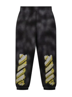 Sweatpants with Diag Spray Print