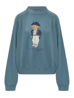 Sweatshirt with Bear Embroidery