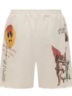 Sweat Shorts with Graphic Print