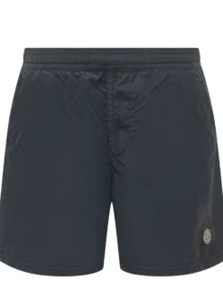 Swim Shorts with Logo Patch