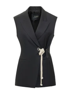 Tailored Vest with Front Knot