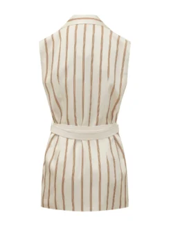 Tailored Vest with Stripes