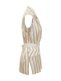 Tailored Vest with Stripes