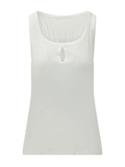 Tank Top with Keyhole Neck Detail