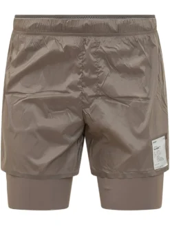 Technical Shorts with Elastic Waistband and Pocket