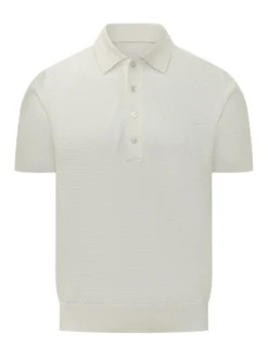 Textured Short-Sleeve Polo