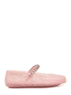 The Jelly Perforated Ballet Flat with Strap