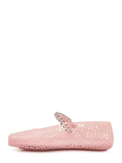 The Jelly Perforated Ballet Flat with Strap