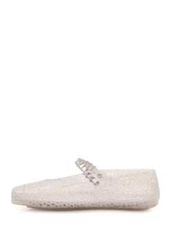 The Jelly Perforated Ballet Flat with Strap
