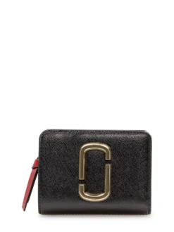 The Mini Compact Wallet with Logo Plaque