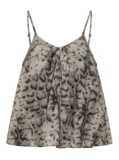 Thin Strap Printed Top