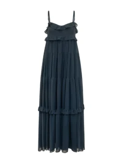 Tiered Maxi Dress with Thin Straps