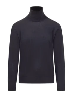 Tom Ford Blue Wool Turtleneck