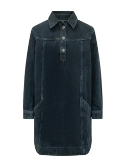 Tona Denim Dress with Collar