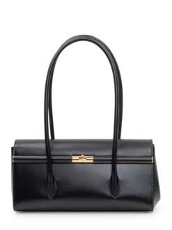 Top Handle Bag with Metal Closure