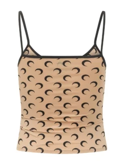 Top with All-Over Moon Print