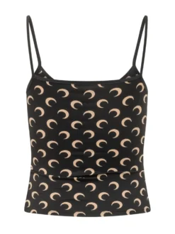 Top with All-Over Moon Print