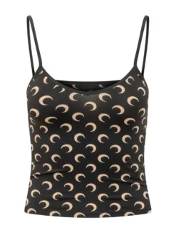 Top with All-Over Moon Print
