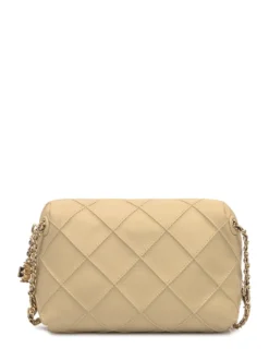 Tory Burch Beige Quilted Bag with Chain Strap