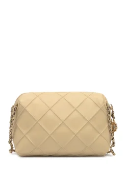 Tory Burch Beige Quilted Bag with Chain Strap