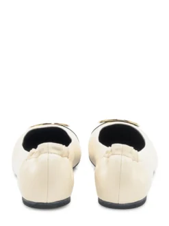 Tory Burch Bicolor Ballet Flats with Metal Logo