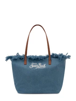 Tote Bag City Denim with Frayed Edges