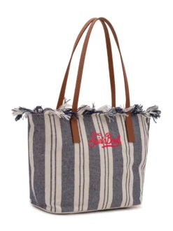 Tote Bag City Striped with Embroidered Logo