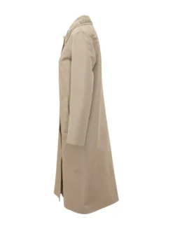 Trench Coat with Embellished Collar