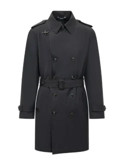 Trench Regular Fit con Cintura e Doppio Petto