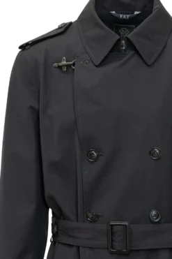 Trench Regular Fit con Cintura e Doppio Petto