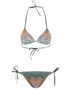 Triangle Bikini with Chevron Pattern