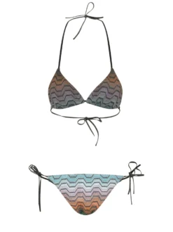 Triangle Bikini with Chevron Pattern