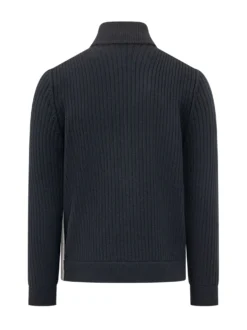 Tricot cardigan with padded front panel