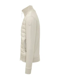 Tricot cardigan with padded front panel