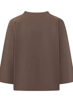Tricot Knit Top with Pocket