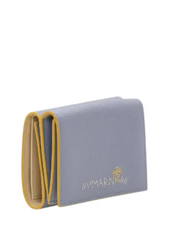 Trifold Wallet with Flap and Engraved Logo