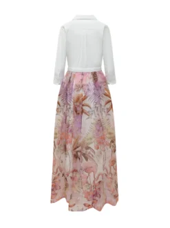 Tropical Print Long Dress